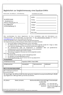 Begleitschein EHKV Vergleichsmessung